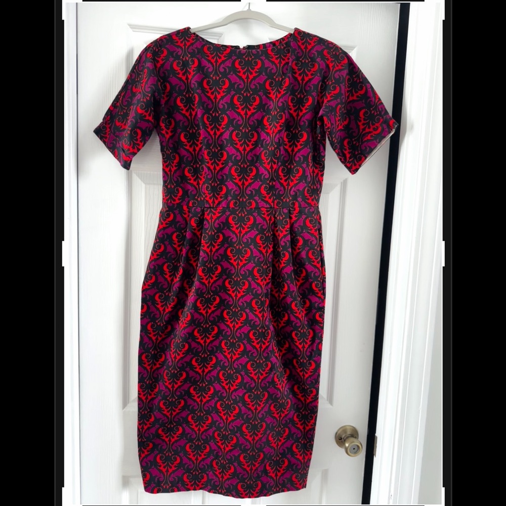 ASOS Pencil Dress in Patterned Print, Size 8